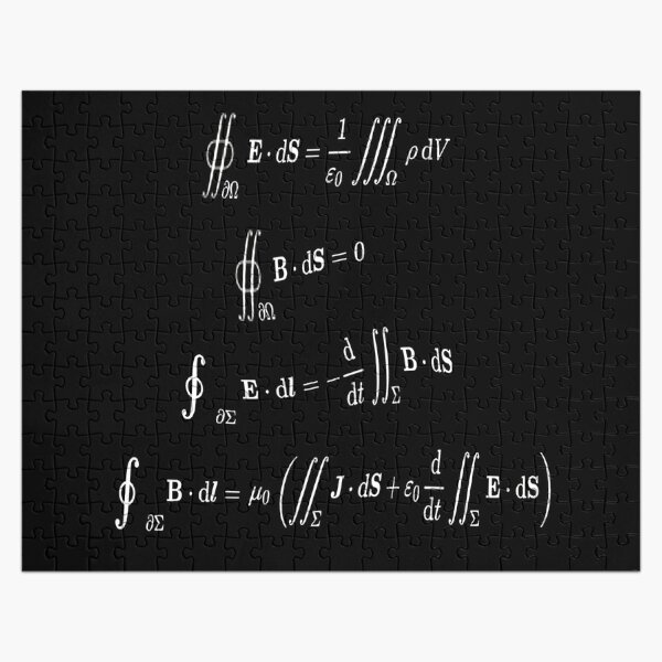 Maxwell's equations, #Maxwells, #equations, #MaxwellsEquations, Maxwell, equation, MaxwellEquations, #Physics, Electricity, Electrodynamics, Electromagnetism Jigsaw Puzzle