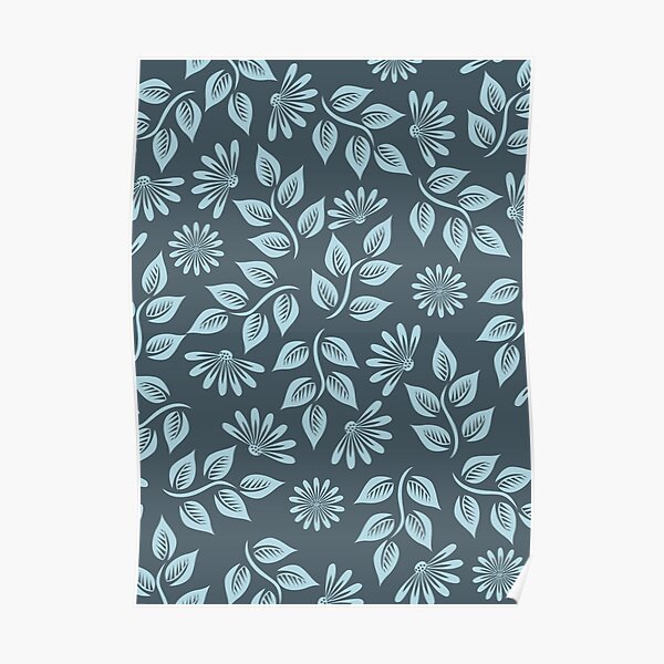 Light Blue Flowers Posters Redbubble