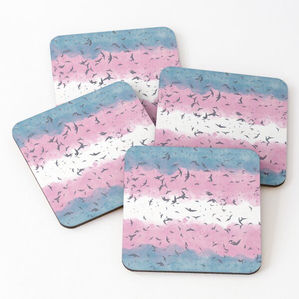 Item preview, Transgender Pride Flag with a Flock of Birds designed and sold by Liam Connors-Smith.