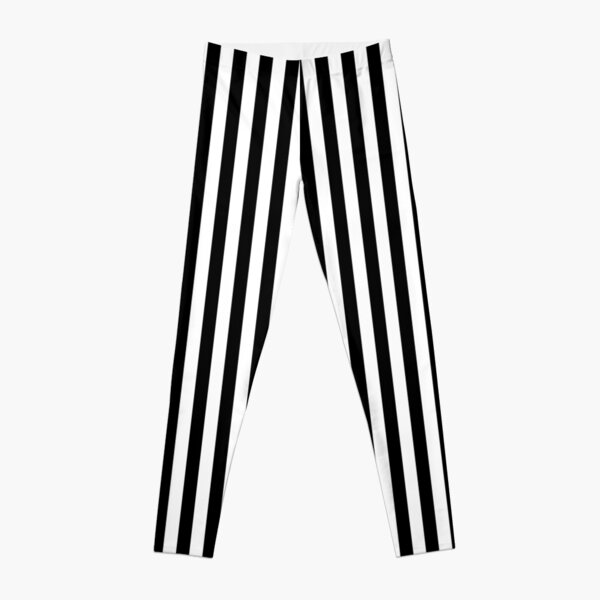 Stripes Pattern - Black and White Leggings