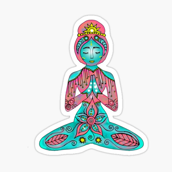 Yoga Meditation Sticker