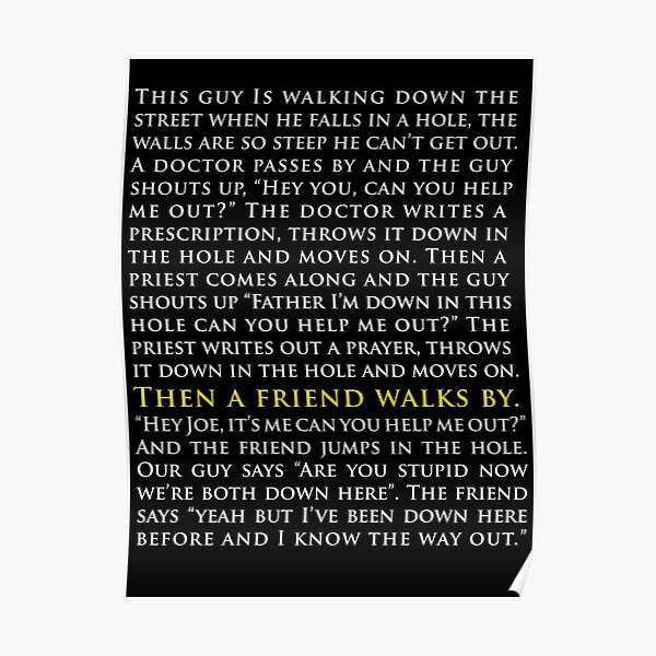 The West Wing "I know the way out" speech Poster
