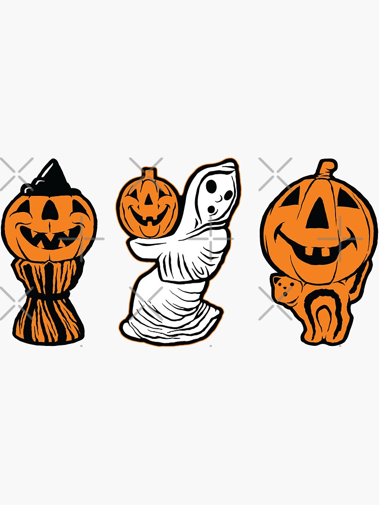 Thumbnail 3 of 3, Sticker, Vintage Halloween Blowmolds designed and sold by ChadSavage.