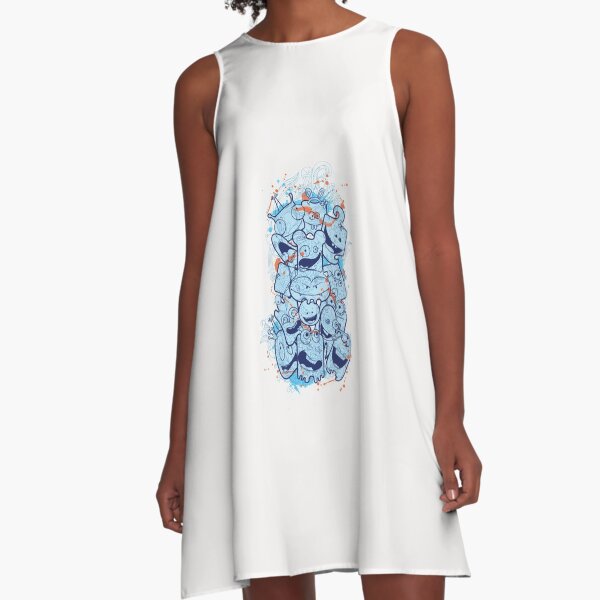 Character Collage - Tee A-Line Dress