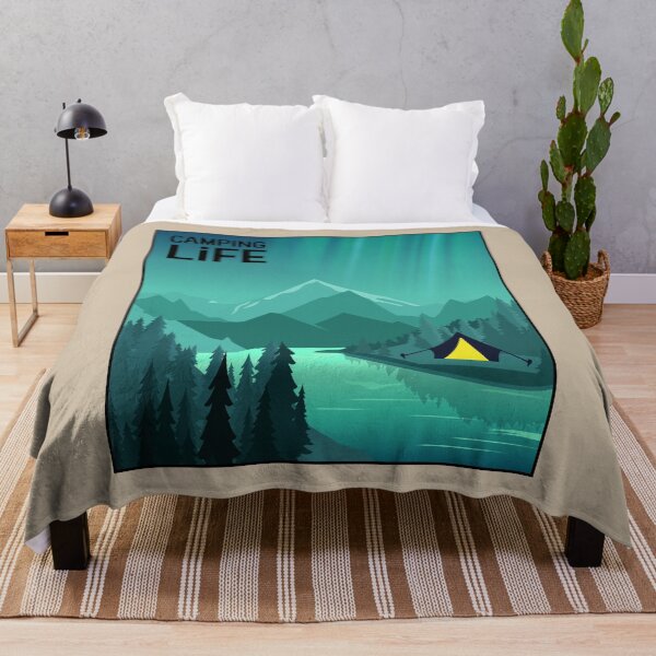 Item preview, Camping and the Northern Lights - Camping Life designed and sold by pixelinga.