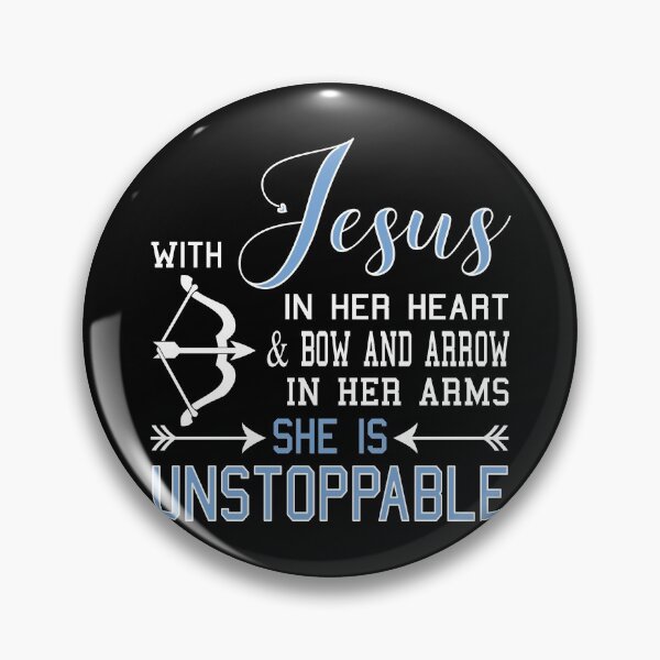 Item preview, WITH JESUS IN HER HEART & BOW ARROW ARMS SHE Is product designed and sold by nikkidawn74.