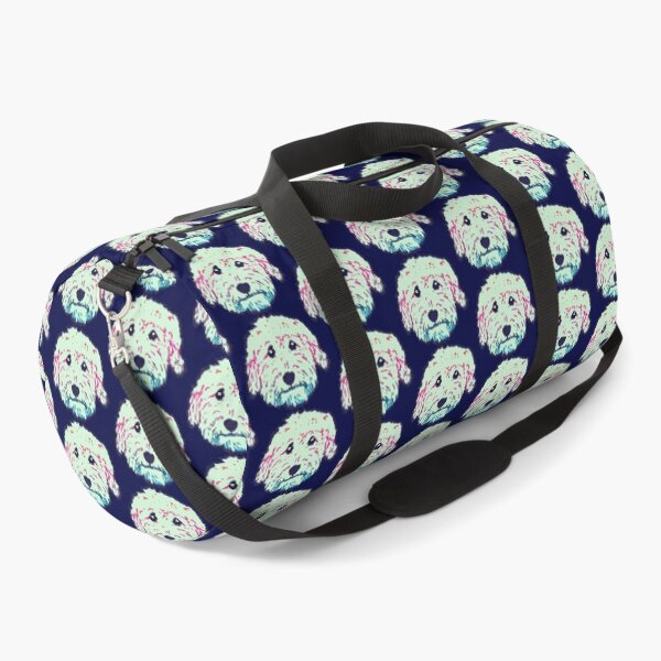 Item preview, Goldendoodle! Labradoodle! Adorable doodle teddy bear dog - in Navy, mint and multi colors designed and sold by smooshfaceutd.