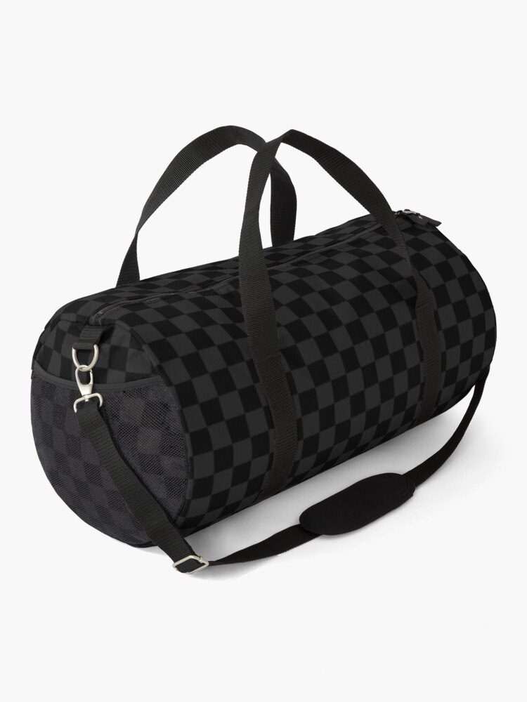 Alternate view of Checkered Pattern - Black and Gray Duffle Bag