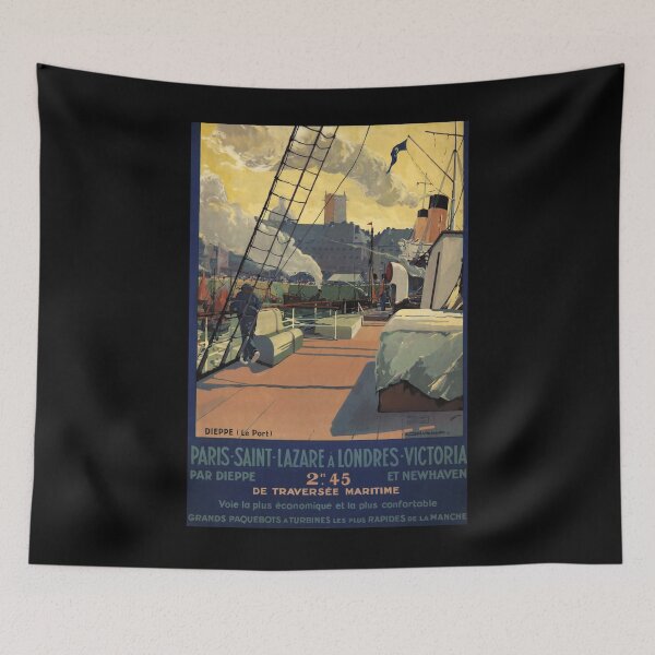 Item preview, Dieppe vintage travel poster designed and sold by stickart-marek.
