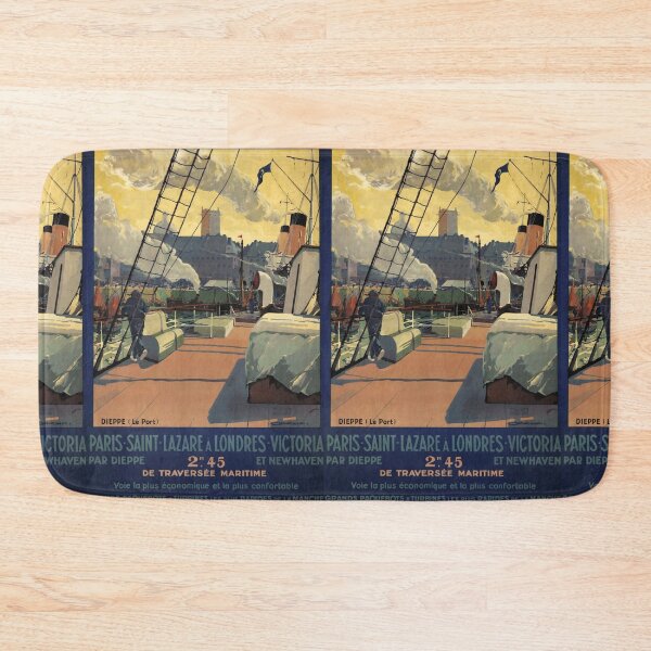 Item preview, Dieppe vintage travel poster designed and sold by stickart-marek.