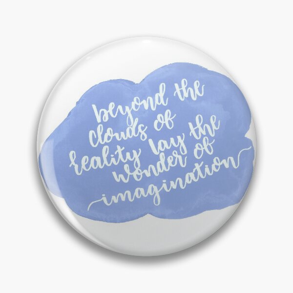 Item preview, Cloud and Imagination Quote White Lettering | Original Watercolor Painting | Hand Lettered Quote designed and sold by merakiandmind.