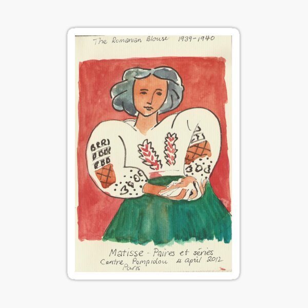 Postcards from Europe - a study of Matisse Sticker