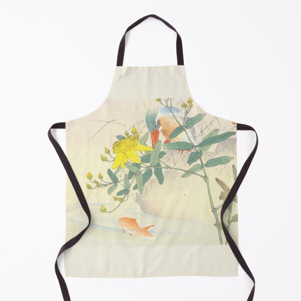 Item preview, Duck observing Koi fish and yellow flower by the pond designed and sold by killies.