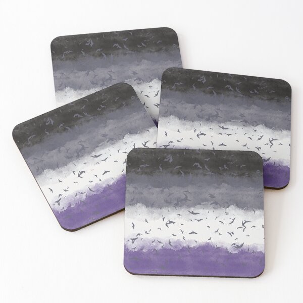 Item preview, Asexual Pride Flag with a Flock of Birds designed and sold by Liam Connors-Smith.