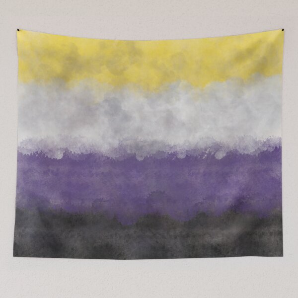 Item preview, Distressed Nonbinary Pride Flag designed and sold by Liam Connors-Smith.