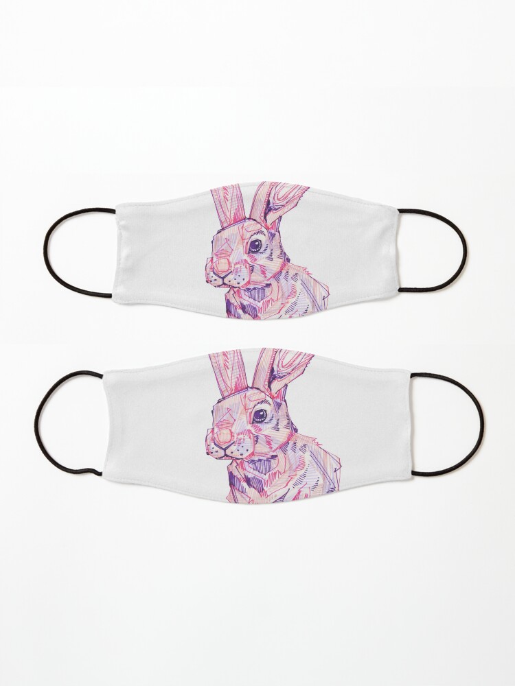 Alternate view of Pink Rabbit Drawing - 2017 Mask