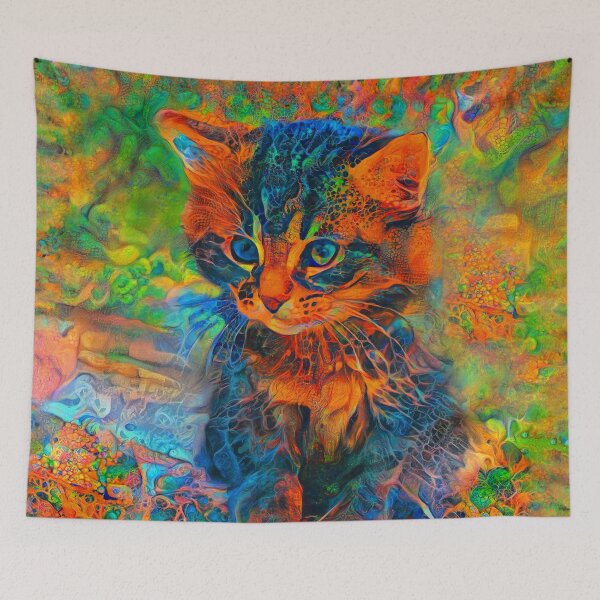 Item preview, Abstractions of abstract abstraction of cat designed and sold by blackhalt.