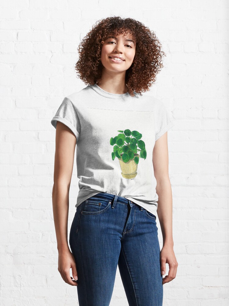 Alternate view of Pilea in cream pot Classic T-Shirt