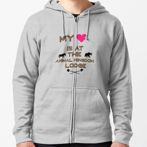 My Heart is at the Animal Kingdom Lodge Zipped Hoodie