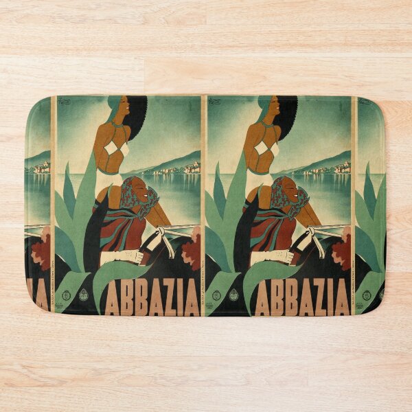 Item preview, Abbazia vintage travel poster designed and sold by stickart-marek.