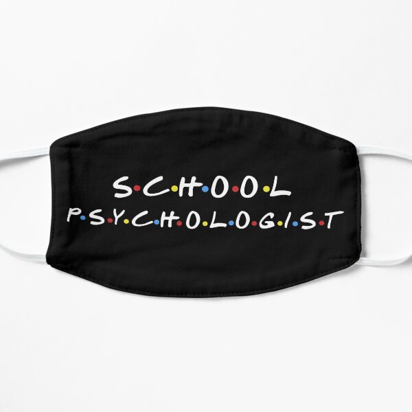 School Psychologist Masks Psychology Mask Educational Flat Mask