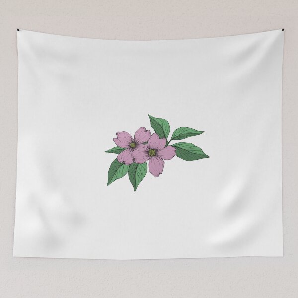 Item preview, Pink and green dogwood flowers and leaves designed and sold by kennathacker.