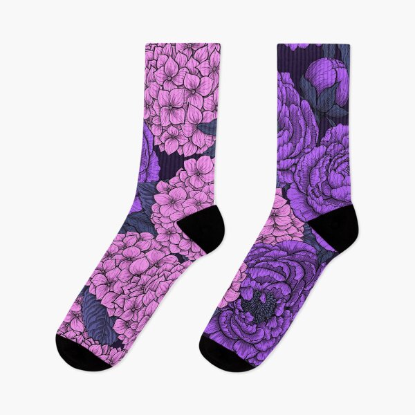 Item preview, Peony and hydrangea in pink and violet designed and sold by Katerina Mitkova Kirilova.