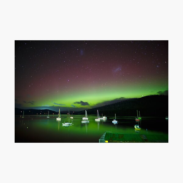Aurora Australis at Port Huon, Tasmania #5 Photographic Print