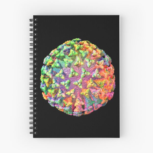 Item preview, Coronavirus Rainbow on Black designed and sold by Russell Kightley.