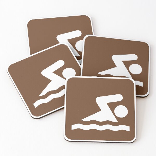 Item preview, swimming road sign designed and sold by foto-rik.