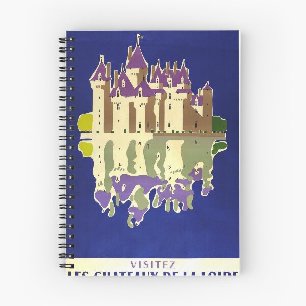 Item preview, Chateaux de la Loire vintage travel poster designed and sold by stickart-marek.