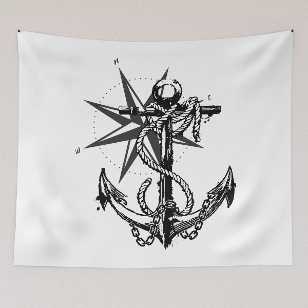 Item preview, Anker compass design maritime nautical designed and sold by shurikaner.