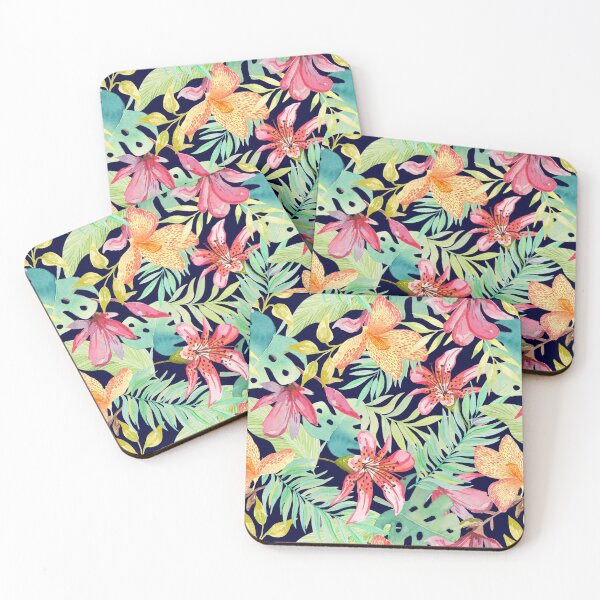Item preview, Tropical floral pattern designed and sold by LauMonart.