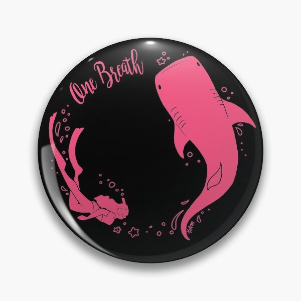 Item preview, Freedive Girl with Whale Shark - Pink and Black designed and sold by TheSaltSirens.