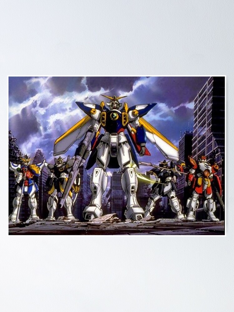 Gundam W Poster For Sale By Hakucat Redbubble