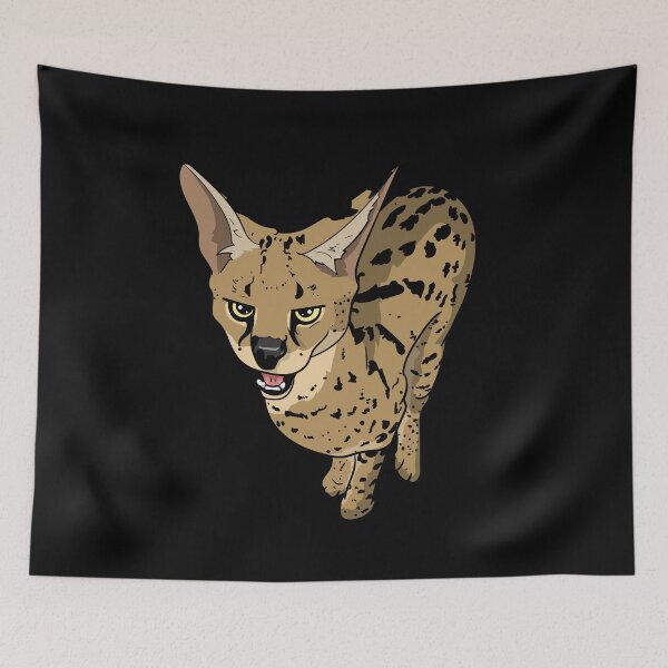 Item preview, angry caracal cat with beautiful fur gift for caracal friends designed and sold by elnino8.