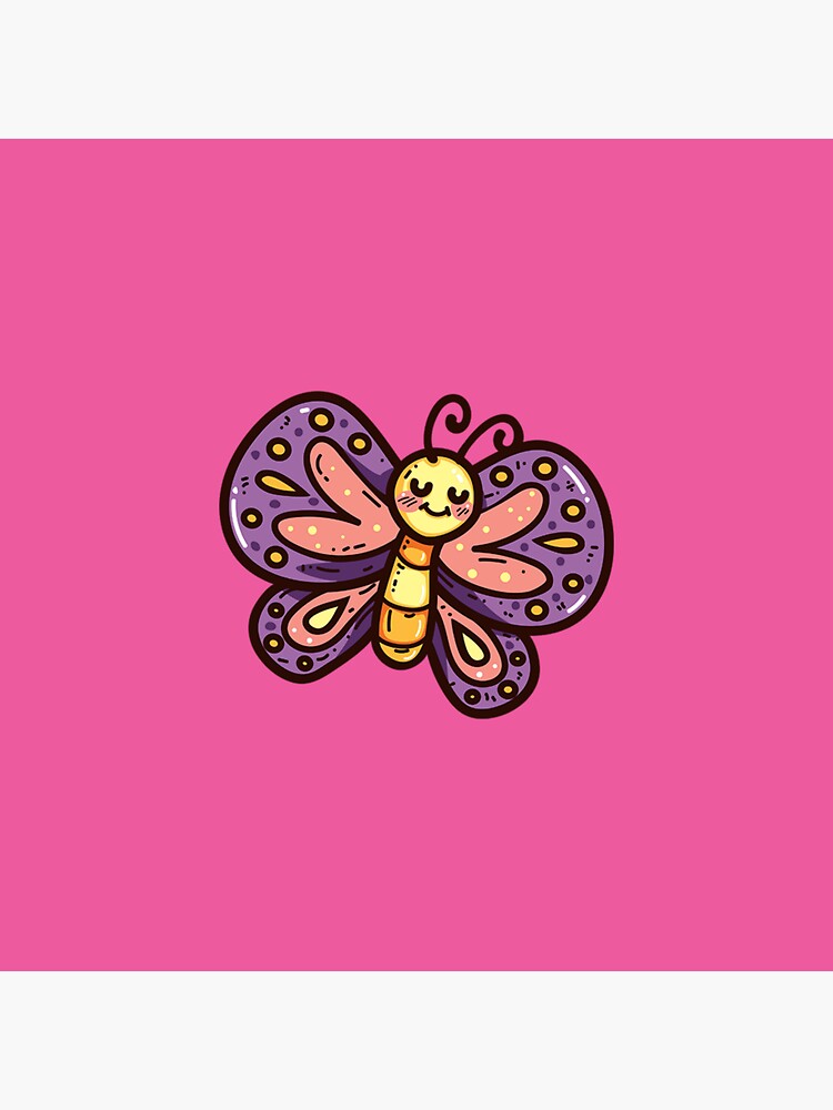 "Pink/ Purple Butterfly " Sticker for Sale by gangstagay Redbubble