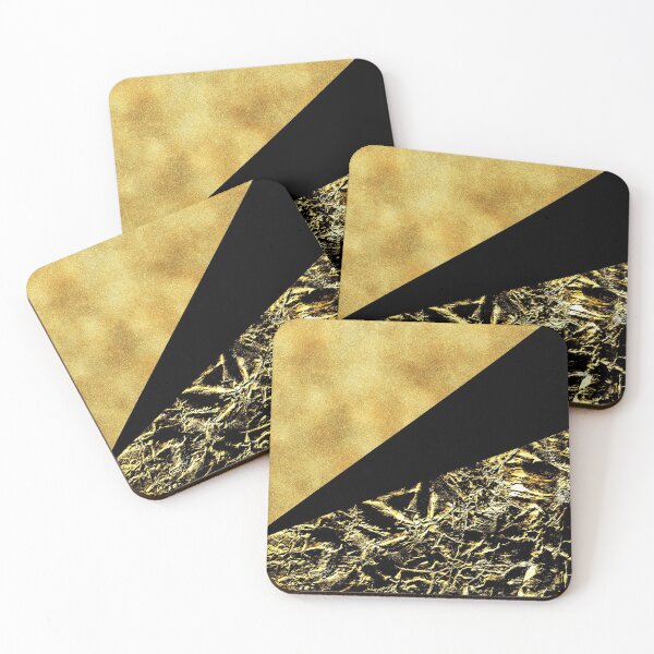 Item preview, Stylish Gold Metallic & Black Abstract designed and sold by Lucky-Town-Art.