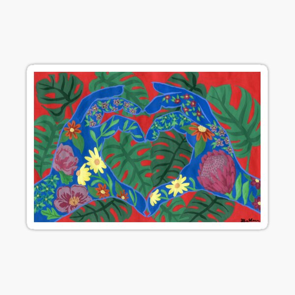 Plant Love Hands Sticker