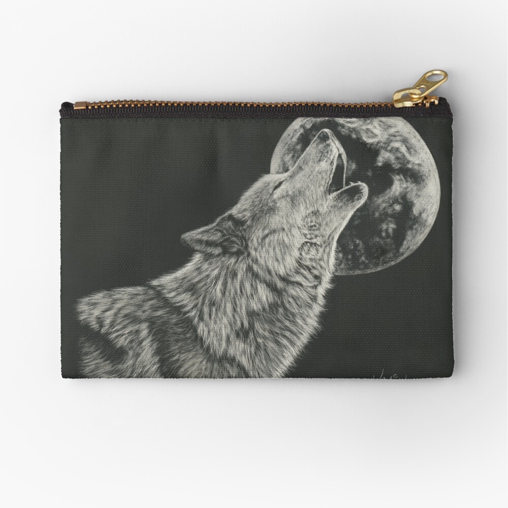 Howling At The Moon Zipper Pouch