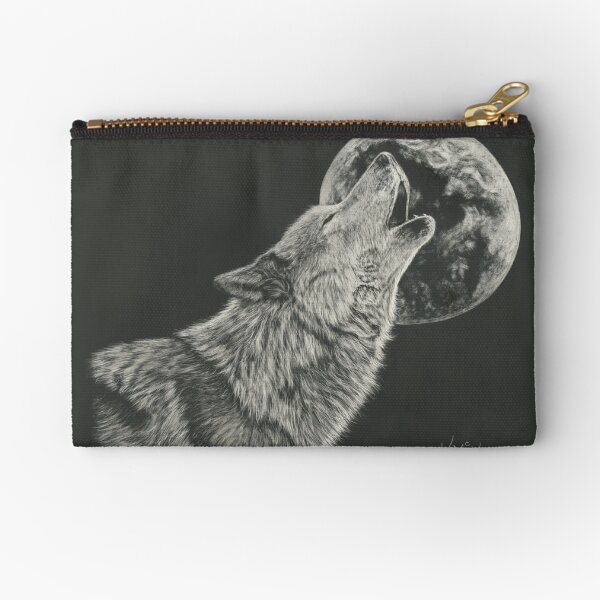 Howling At The Moon Zipper Pouch