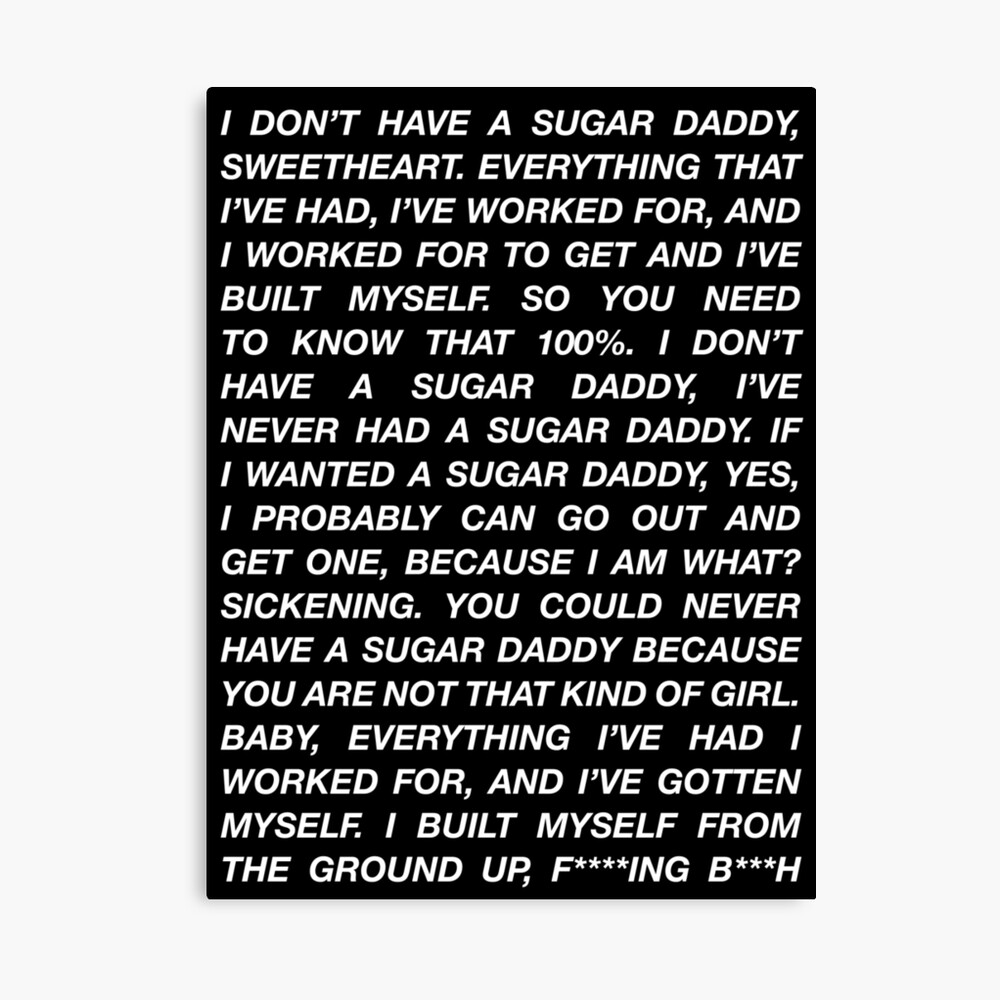 rupaul's drag race sugar daddy quote (clean) Poster for Sale by c0pypasta