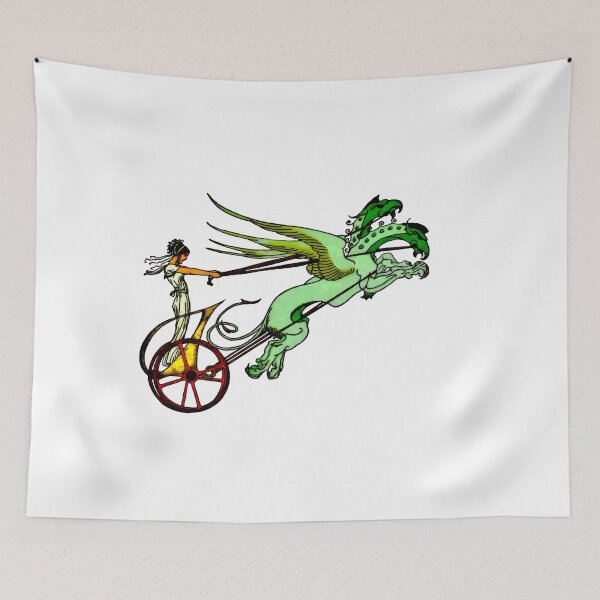 Item preview, The Medea's Chariot Drawn by Dragons designed and sold by PictureNZ.