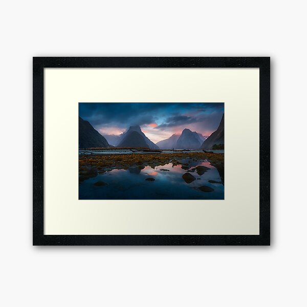 Milford Sunset Framed Art Print