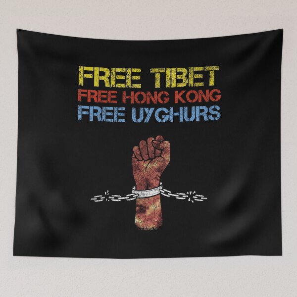 Item preview, FREE TIBET FREE HONG KONG FREE UYGHURS designed and sold by ProgressiveMob.