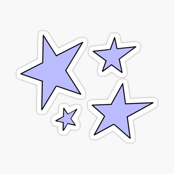 golden/purple star pack Sticker for Sale by hopecreations