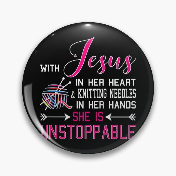 Item preview, With Jesus In Her Heart & Knitting Needles Hands She product designed and sold by nikkidawn74.