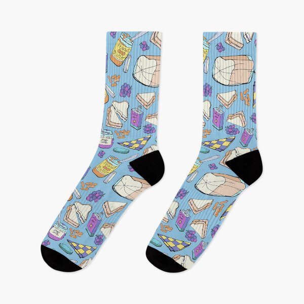 Item preview, Foodie Peanut Butter Grape Jelly Sandwich, PB&J, Brightly Colored, Comfort Food, Nostalgic, Kids Purple Light Blue designed and sold by KimMarshall.