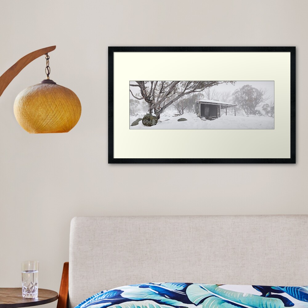 Pretty Valley Hut, Falls Creek, Victoria, Australia Framed Art Print