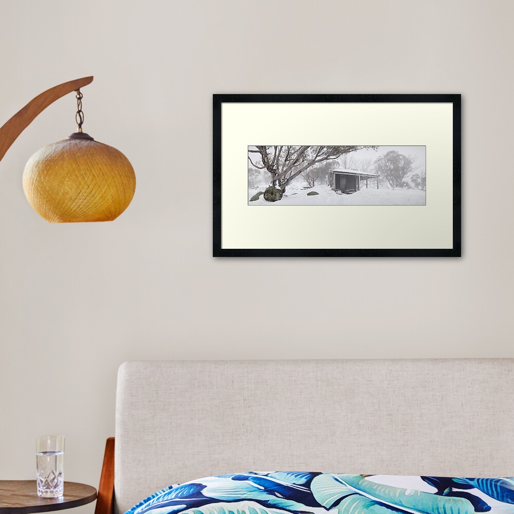 Pretty Valley Hut, Falls Creek, Victoria, Australia Framed Art Print